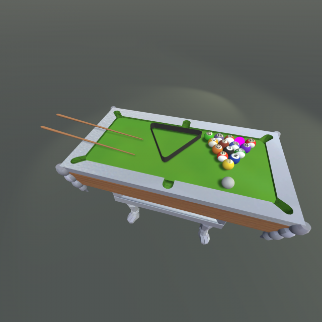 Billirado Table 3D Model .c4d .max .obj .3ds .fbx .stl .blend 