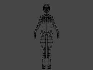 Femal Characater MeMe 3D Model