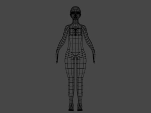 Femal Characater MeMe 3D Model