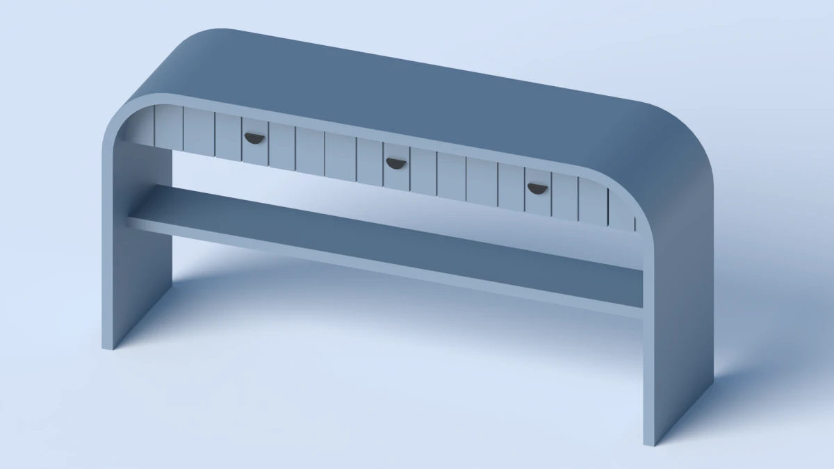 01Console Table 3D Model .c4d .max .obj .3ds .fbx .stl .blend 