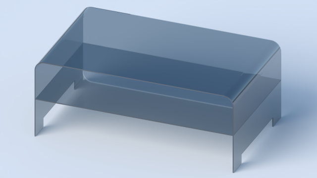Glass Coffee Table 3D Model .c4d .max .obj .3ds .fbx .stl .blend 