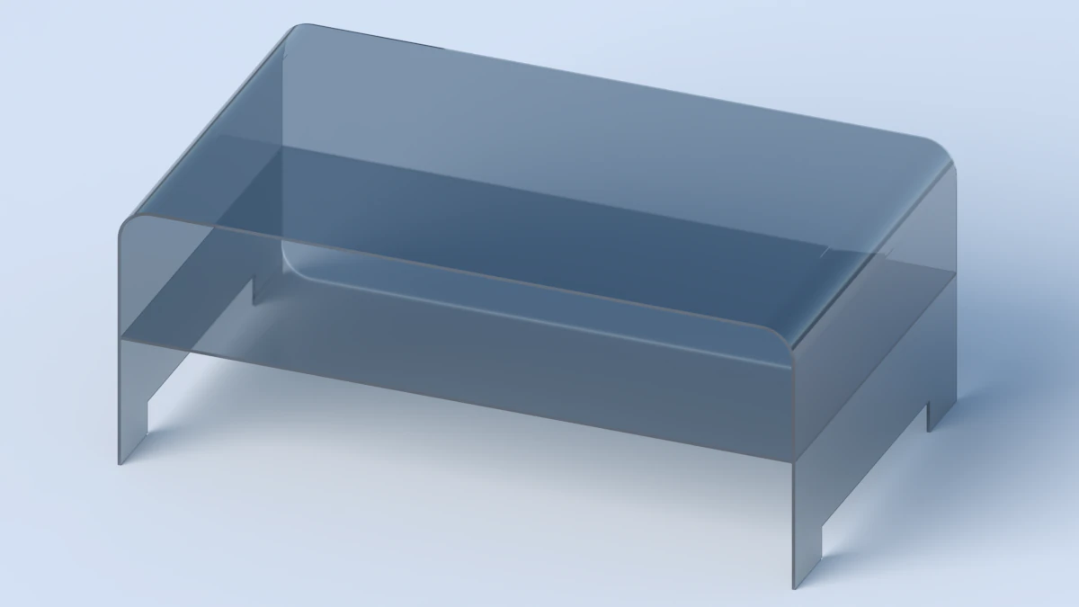 Glass Coffee Table 3D Model .c4d .max .obj .3ds .fbx .stl .blend 