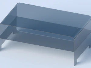 유리 커피 테이블 3D 모델