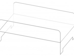 Glass Coffee Table 3D Model