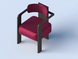बांह की कुर्सी 3D मॉडल