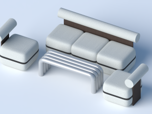 Set sofa 3D 모델