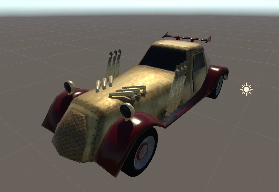 Hotroad Steampunk 3D Model .c4d .max .obj .3ds .fbx .stl .blend 