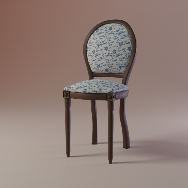 Old Chair 3D Model .c4d .max .obj .3ds .fbx .stl .blend 