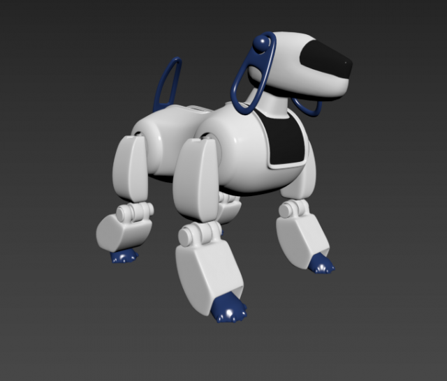 Robot dog 3D-Modell .c4d .max .obj .3ds .fbx .stl .blend 