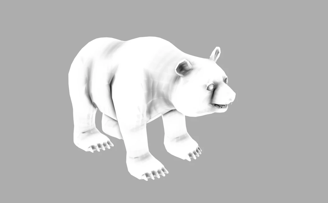 Polar bear 3D Model .c4d .max .obj .3ds .fbx .stl .blend 