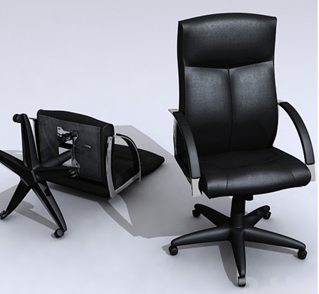 Office chair 3D Model .c4d .max .obj .3ds .fbx .stl .blend 
