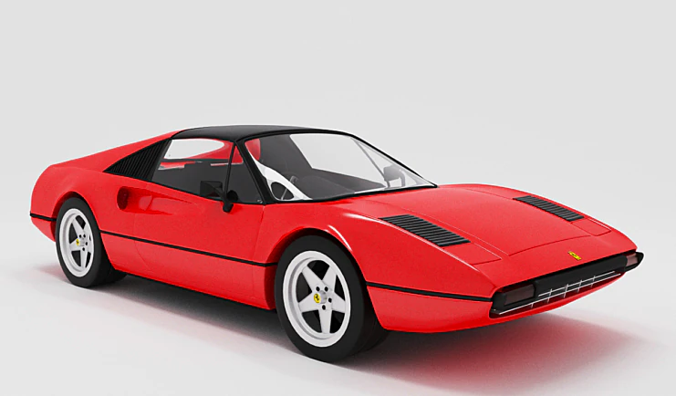 Ferrari 308 GTB 1975 3D Model .c4d .max .obj .3ds .fbx .stl .blend
