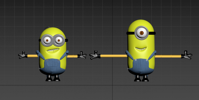 Minions 3D Model .c4d .max .obj .3ds .fbx .stl .blend 