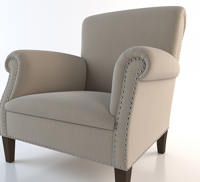 Armchair BEGONIA 3D Model .c4d .max .obj .3ds .fbx .stl .blend 