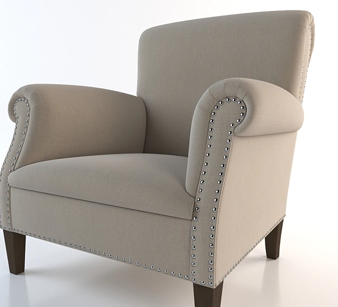 Armchair BEGONIA 3D Model .c4d .max .obj .3ds .fbx .stl .blend