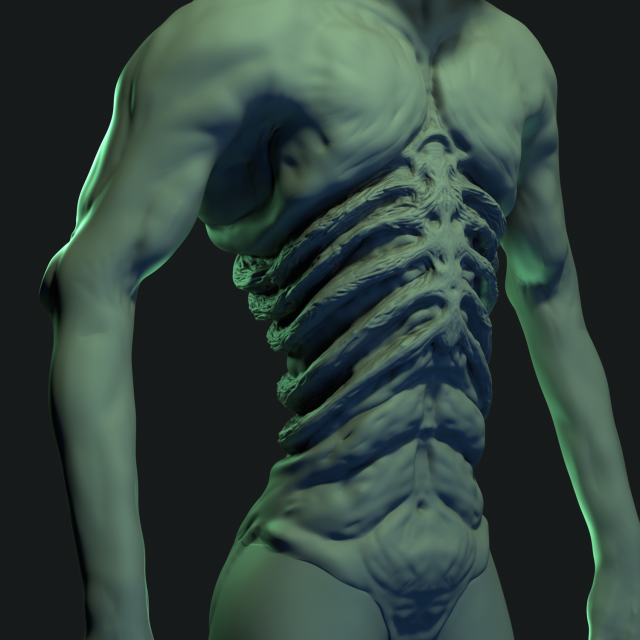 High-poly forest creature sculpt Zpr project file Obj file 3D Model .c4d .max .obj .3ds .fbx .stl .blend 