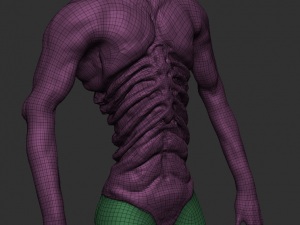 High-poly forest creature sculpt Zpr project file Obj file 3D Model