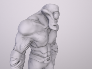 Gleb The Titan 3D low-poly model the product also includes a high poly model 3D Model