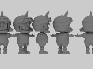 Cartoon Mini Girl 2 3D Model