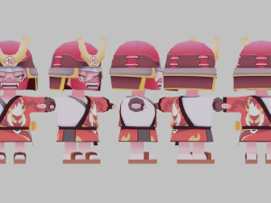 Cartoon Mini Girl 4 3D Model