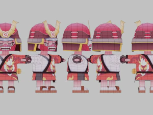 Cartoon Mini Girl 4 3D Model