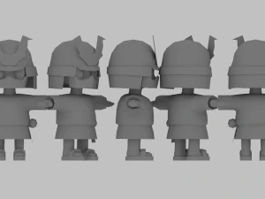 Cartoon Mini Girl 4 3D Model