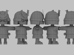 Cartoon Mini Girl 4 3D Model