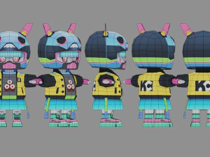 Cartoon Mini Girl 5 3D Model