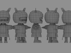 Cartoon Mini Girl 5 3D Model