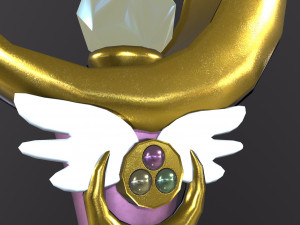 Lunar Prism Sailor Moons Magical Staff Low-poly 3D 模型