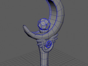 Lunar Prism Sailor Moons Magical Staff Low-poly 3D 模型