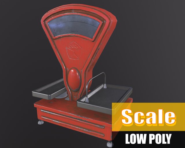 Soviet Market Treasures of Vintage Soviet Market Scales 3D Model .c4d .max .obj .3ds .fbx .stl .blend 