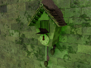 Cartoon stylized wall clock WunschPunsch Low-poly Modelo 3D
