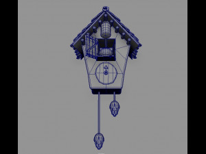 Cartoon stylized wall clock WunschPunsch Low-poly Modelo 3D