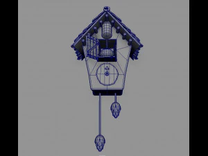 Cartoon stylized wall clock WunschPunsch Low-poly 3D Model