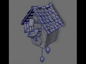 Cartoon stylized wall clock WunschPunsch Low-poly 3D Model