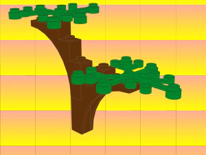 Lego Tree Model 0028 3D Model