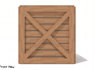 Voxel Wooden Crate 1 3D Model