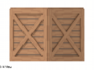 Voxel Wooden Crate 1 3D Model