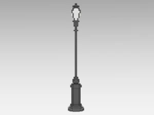 Voxel Street Lamp 3D Model