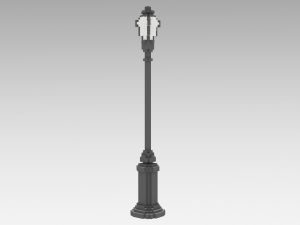 Voxel Street Lamp 3D Model