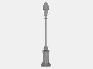 Voxel Street Lamp 3D Model