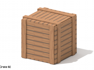 5 Voxel Wooden Crates 3D Модель