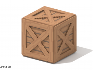 5 Voxel Wooden Crates 3D Модель