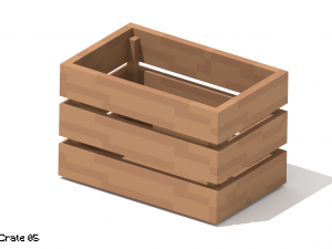 5 Voxel Wooden Crates 3D Модель
