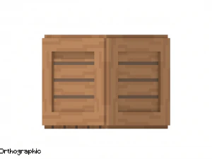 Voxel Wooden Crate 2 3D Model