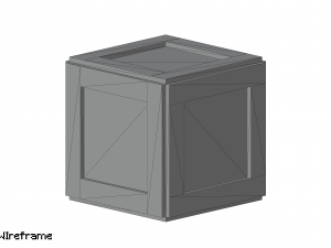 Voxel Wooden Crate 2 Model 3D