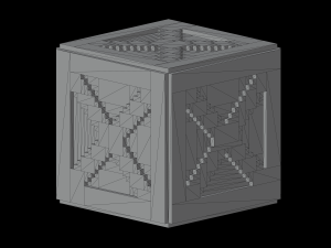 Voxel Wooden Crate 3 3D 모델