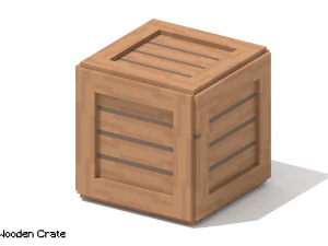 Caixa de madeira Voxel 4 Modelo 3D