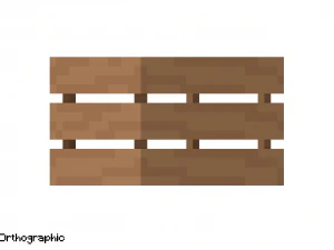 Voxel Wooden Crate 5 3D Model